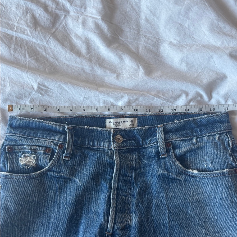 Abercrombie High Rise Dad Curve Love Shorts, 31 - Picture 5 of 7